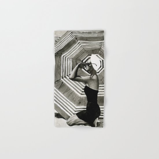 girl on the beach Hand & Bath Towel