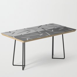 Grayscale Monochromatic Abstract Pattern Coffee Table
