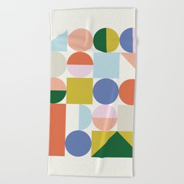 Modern shape stacks Beach Towel