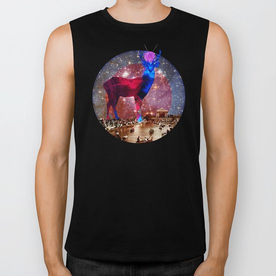 DeerInvasion - SpaceCatMix Biker Tank