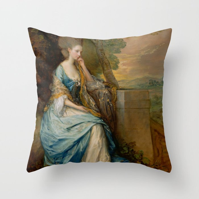 Thomas Gainsborough "Portrait of Anne, Countess of Chesterfield" Throw Pillow
