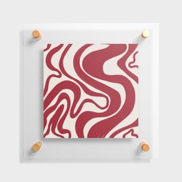 Scarlett Sage Red Liquid Swirl  Floating Acrylic Print