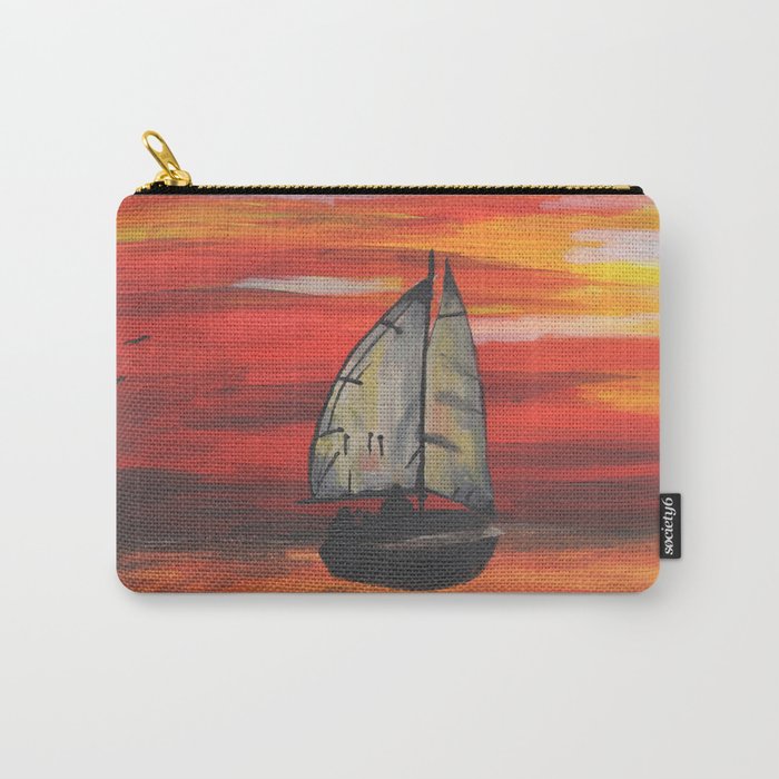 Sailboat at Sea During Sunrise Carry-All Pouch