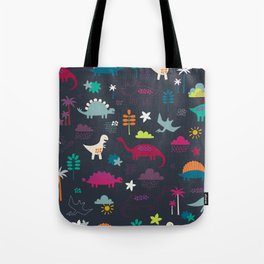 Dinosaur Land Sunset Tote Bag