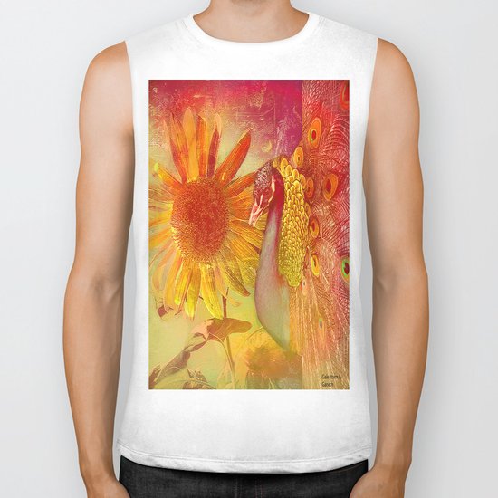 :: Sunflower and Ruebin the Royal Peacock :: by Gale storm and Joe Ganech Biker Tank