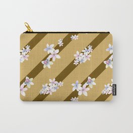 Lines and Flowers Design Carry-All Pouch