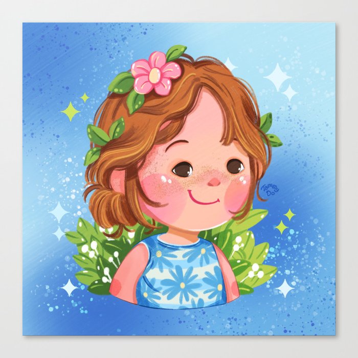 Chubby Girl Canvas Print