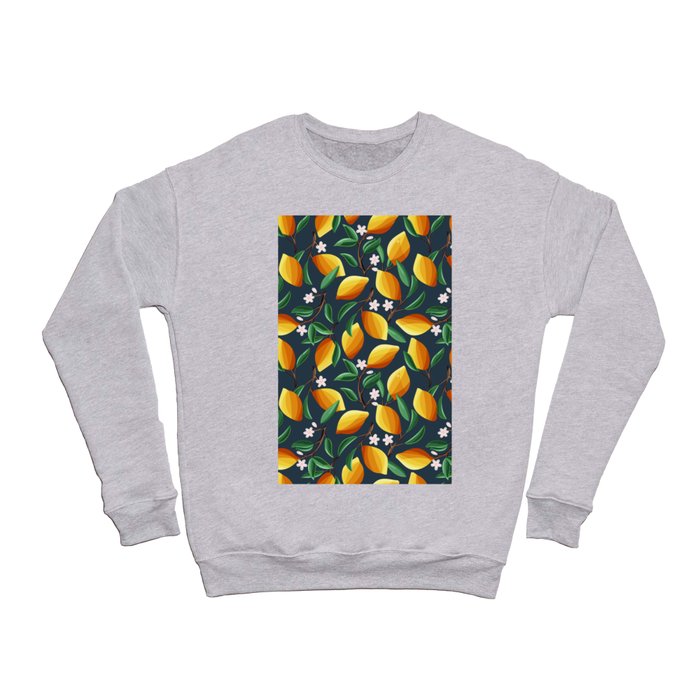 Lemon pattern, dark Crewneck Sweatshirt