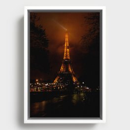 Eiffel Tower at Night 6 Framed Canvas