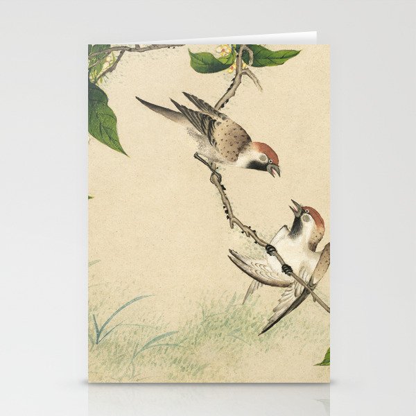 Gossiping Sparrows Stationery Cards