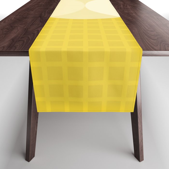 Grid retro color shapes 5 Table Runner