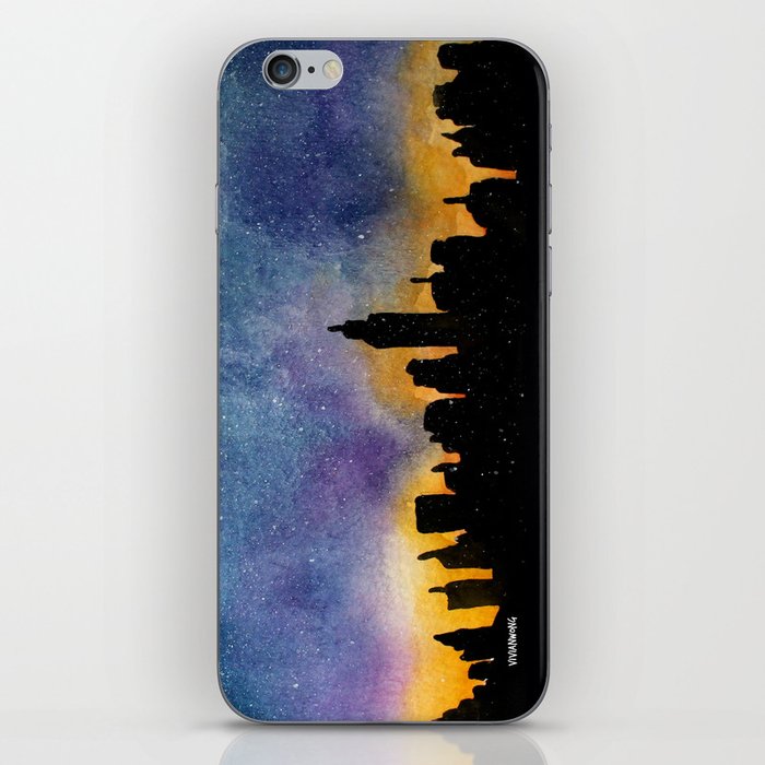 New York City Skyline Starry Night iPhone Skin