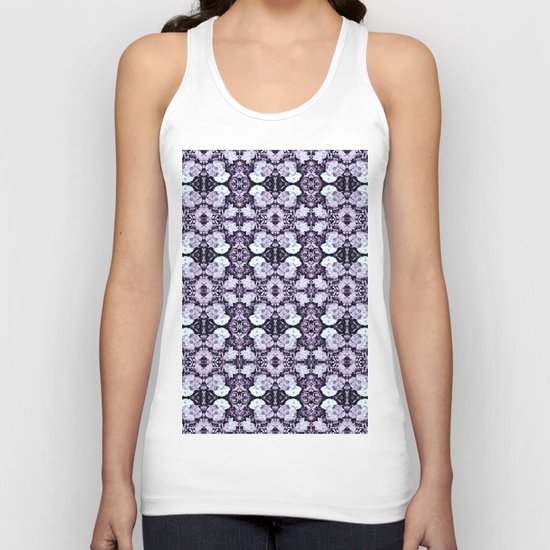 Violet Roses Seamless Pattern Unisex Tank Top