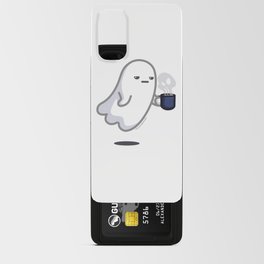 Graveyard Shift - Cute Ghost with Coffee Android Card Case
