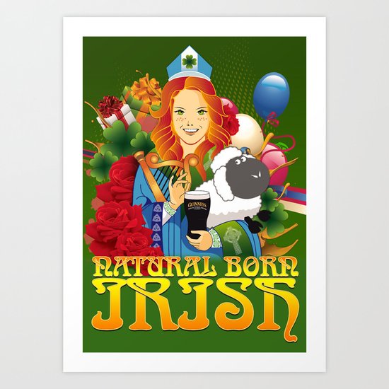 Natural Born Irish Art Print