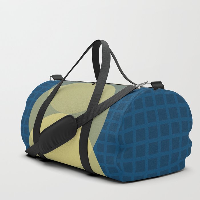 Grid retro color shapes 8 Duffle Bag