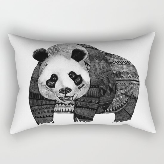 "Native Youth Panda" Rectangular Pillow