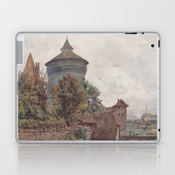 The Spittler In Nuremberg 1856 by Rudolf von Alt | Reproduction Laptop & iPad Skin