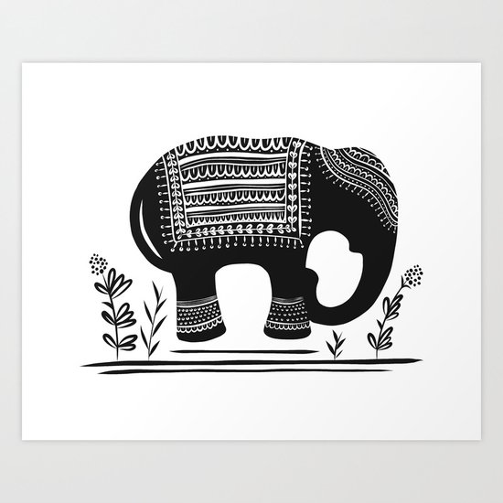 Lucky Elephant Art Print