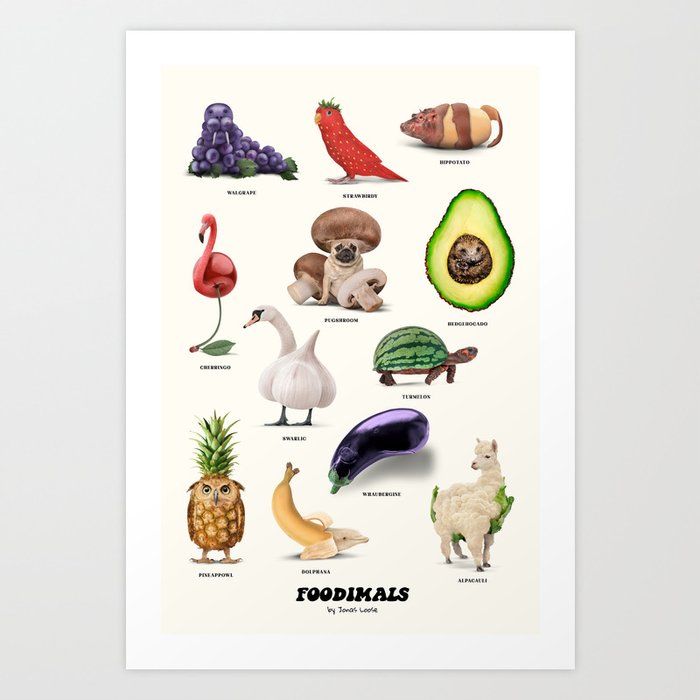 Foodimals Art Print