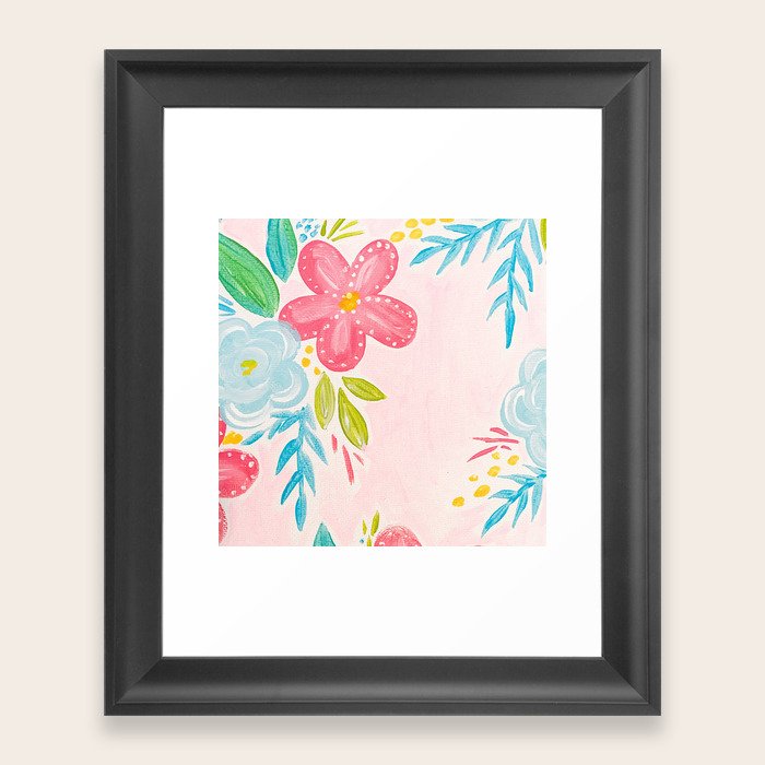 Bright Flowers Framed Art Print