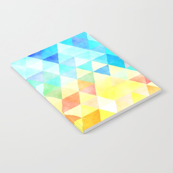 Vibrant Triangles Pattern 01 Notebook
