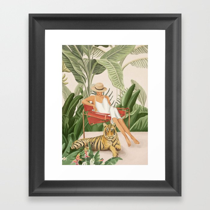The Lady and the Tiger II Framed Art Print