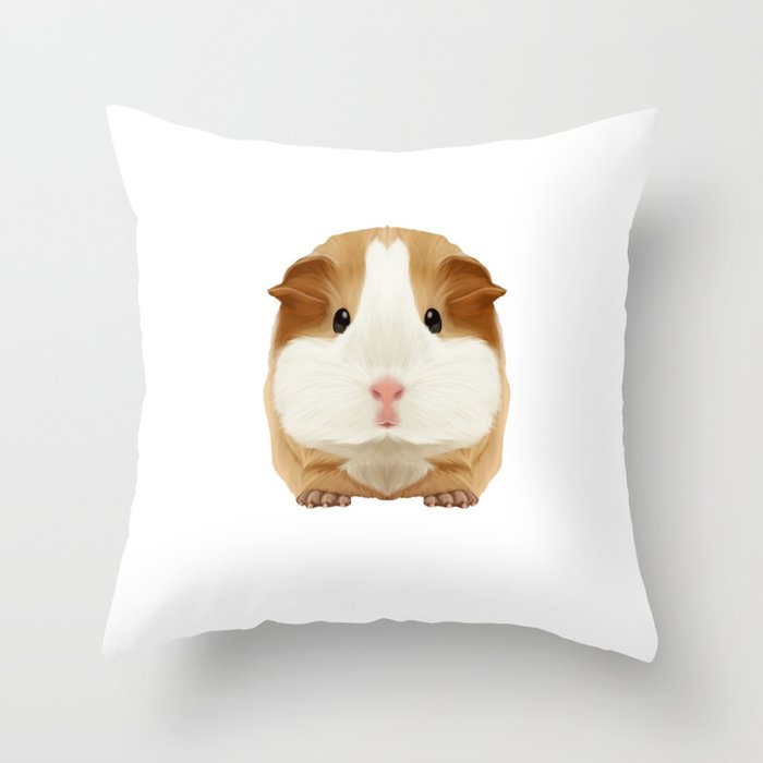 Guinea Pig Make Me Happy People Wheek Gift Idea Throw Pillow By