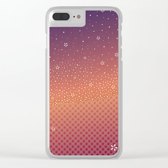 Spring Sunset Clear iPhone Case