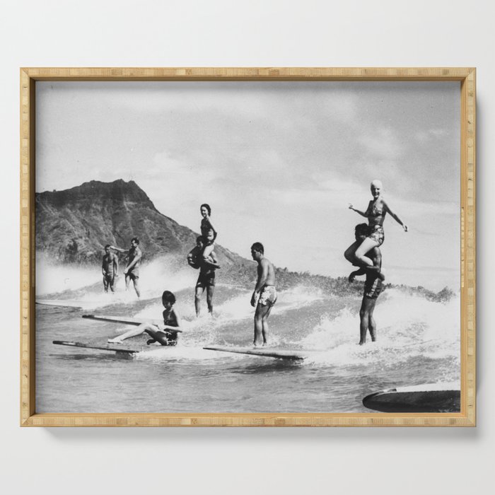 Society6 ケース Hawaii Surf Life by Alisha KP Vintage Hawaii Tandem Surfing Art Print by Vintage Surf