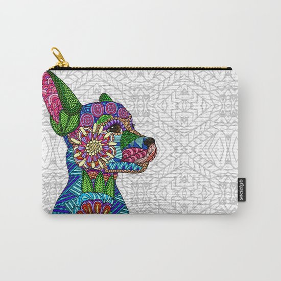 Folk Art Puppy Carry-All Pouch