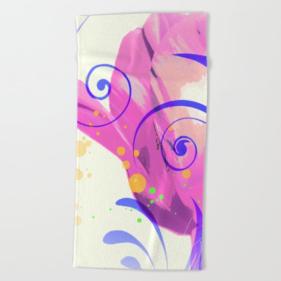 Designer Tulip Beach Towel