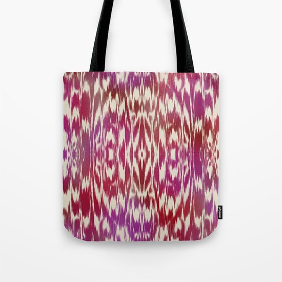 Ikat: Red, Pink Multi Tote Bag