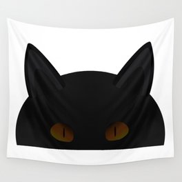 funny black cat Wall Tapestry