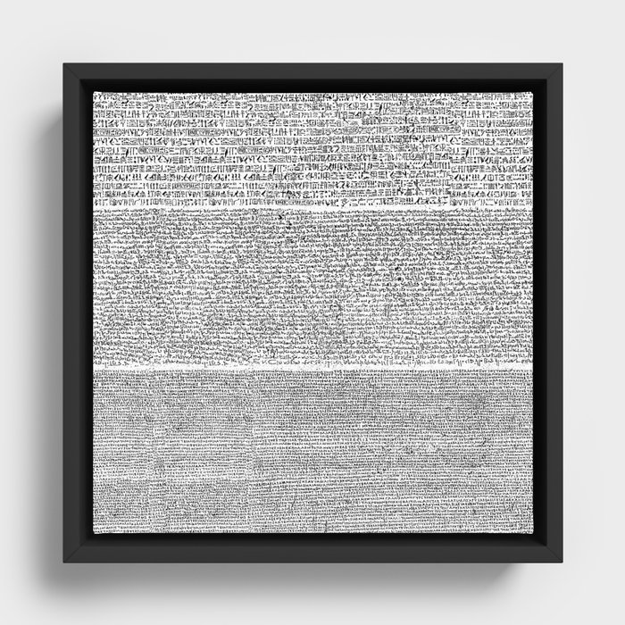 The Rosetta Stone Framed Canvas