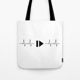 Music and heart pulse Tote Bag