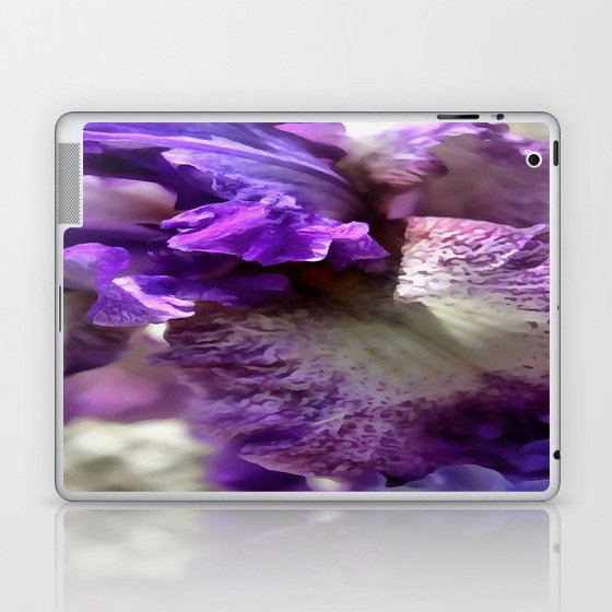 Purple, Violet and Mauve Iris Abstract Laptop & iPad Skin