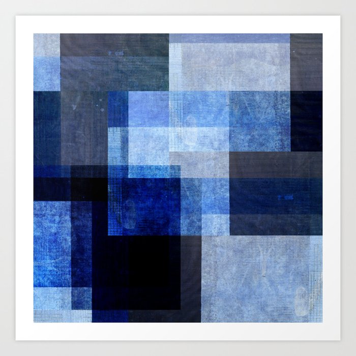 Textile Geometric Abstract 3 Art Print