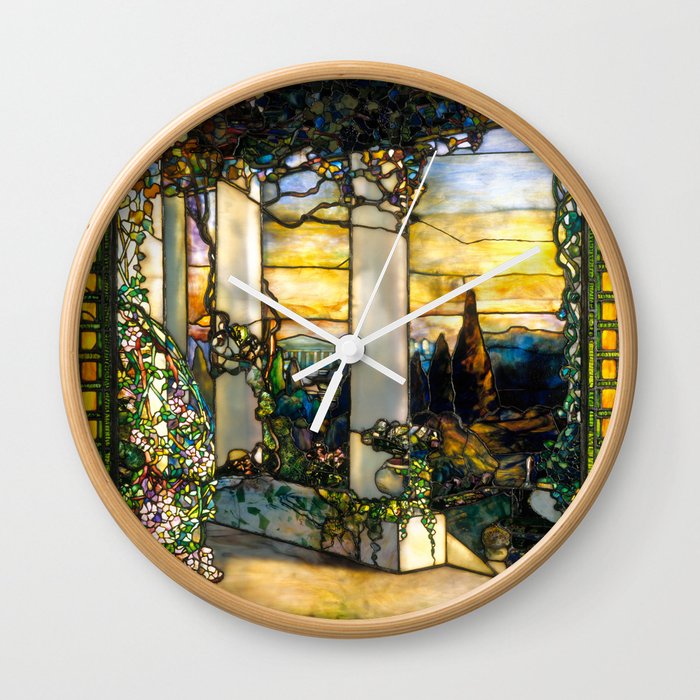 Louis Comfort Tiffany "Howell Hinds House Window" Wall Clock