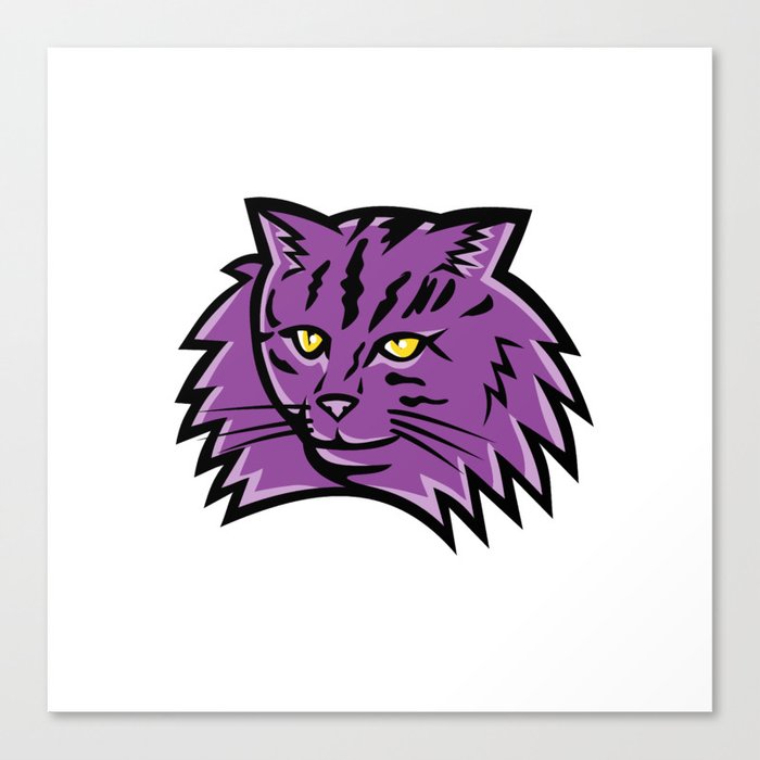 Norwegian Forest Cat Mascot Canvas Print