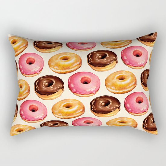 Donut Pattern Rectangular Pillow