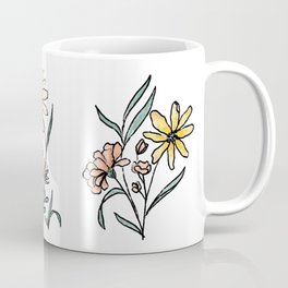 Growing Together Coffee Mug | Watercolor, Digital, Floral, Wildflower, Garden, Floralillustration, Watercolorflowers, Drawing, Flowers 