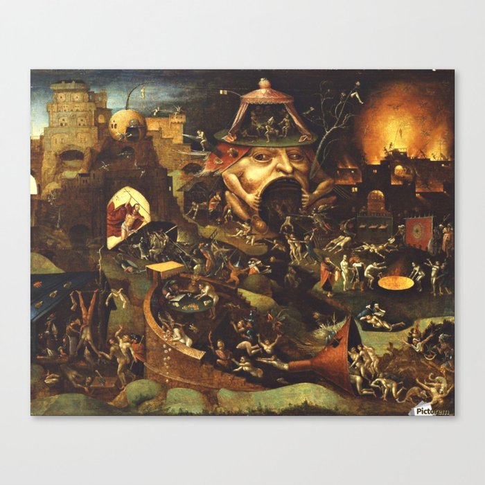Insight Into Hell By Hieronymus Bosch Canvas Print