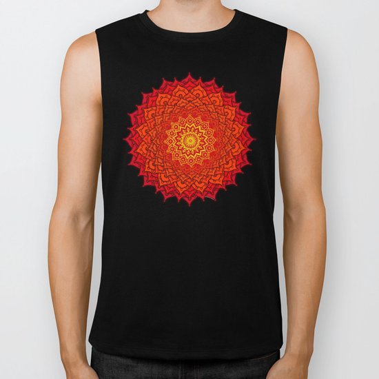 okshirahm rose mandala Biker Tank