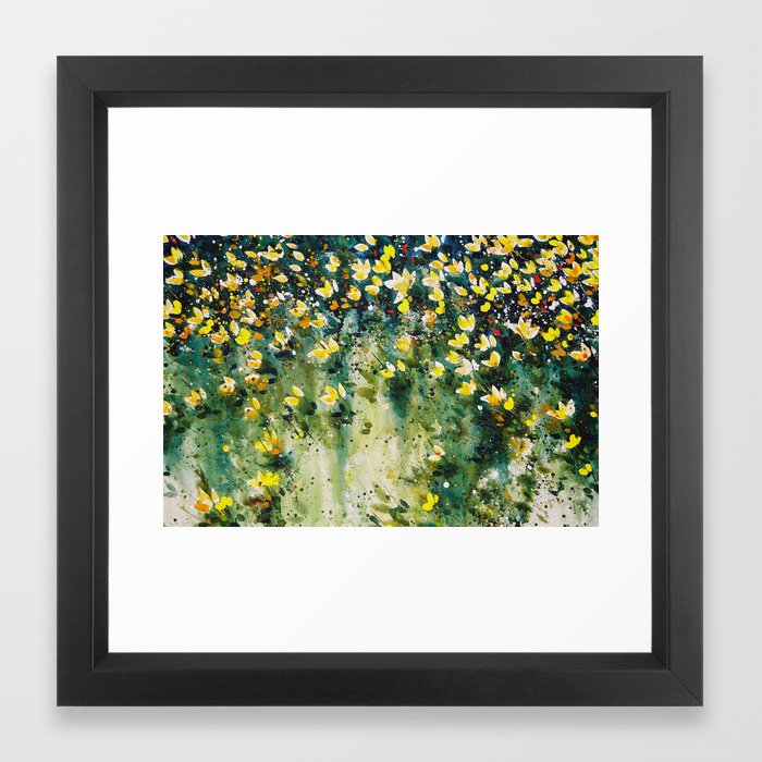 Field Of Wildflowers Framed Art Print By Denisecomeau Society6