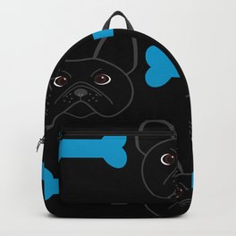 Frenchie Boy Blue Backpack