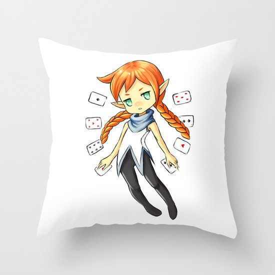 Card Mistress Throw Pillow