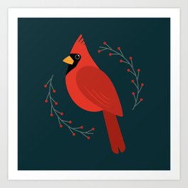 Male Cardinal Art Print