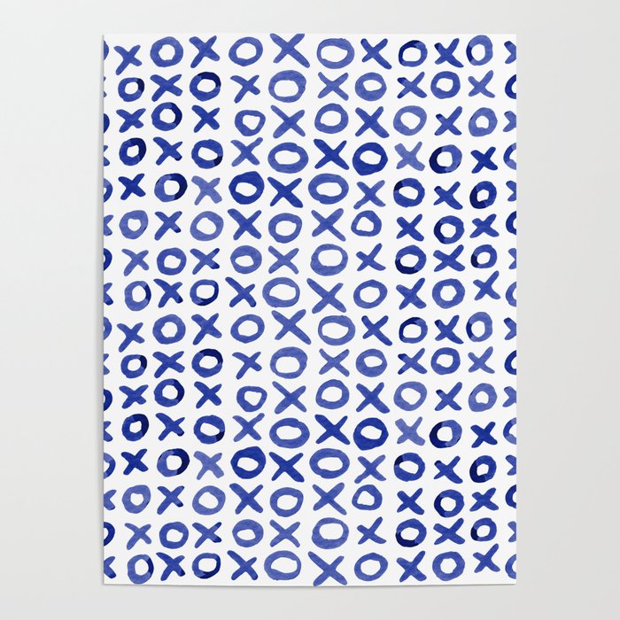 Xoxo valentine's day - blue Poster
