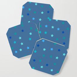 Star Pattern Illustration | White Pink Burgundy Little Stars | Stars of the Universe Coaster